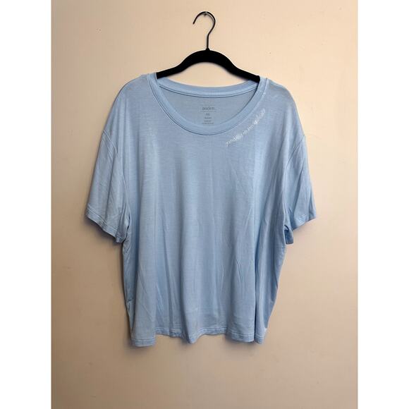 Auden Cloud Knit “Positive Mindset” Shirt Womens XXL Blue - Picture 1 of 5